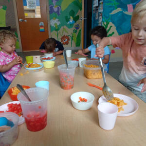 Family style meal at A Million Dreamz