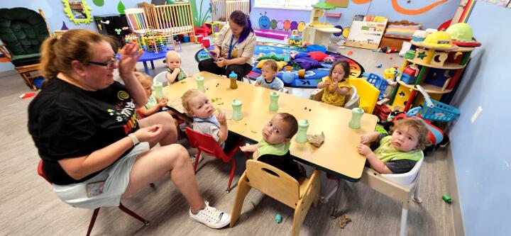 Toddlers in an A Million Dreamz classroom