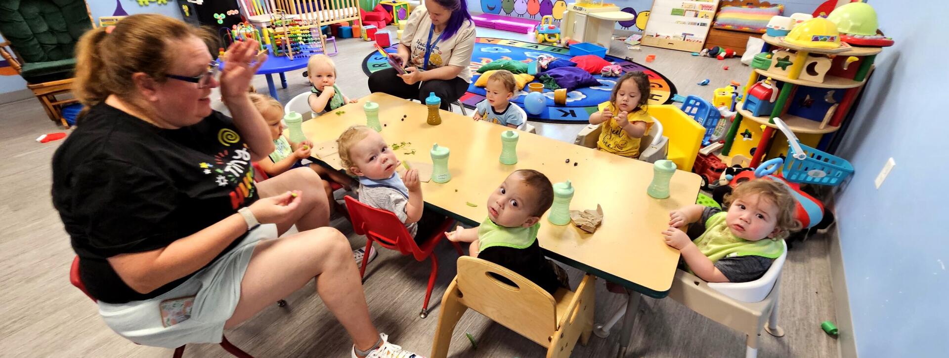 Toddlers in a Sheboygan County classroom